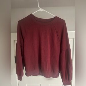 Aerie Deep Red Crew Neck Sweater